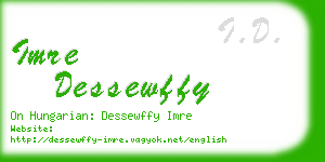 imre dessewffy business card